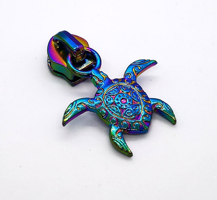 Rainbow Turtle Zipper Pull (SET of 5)