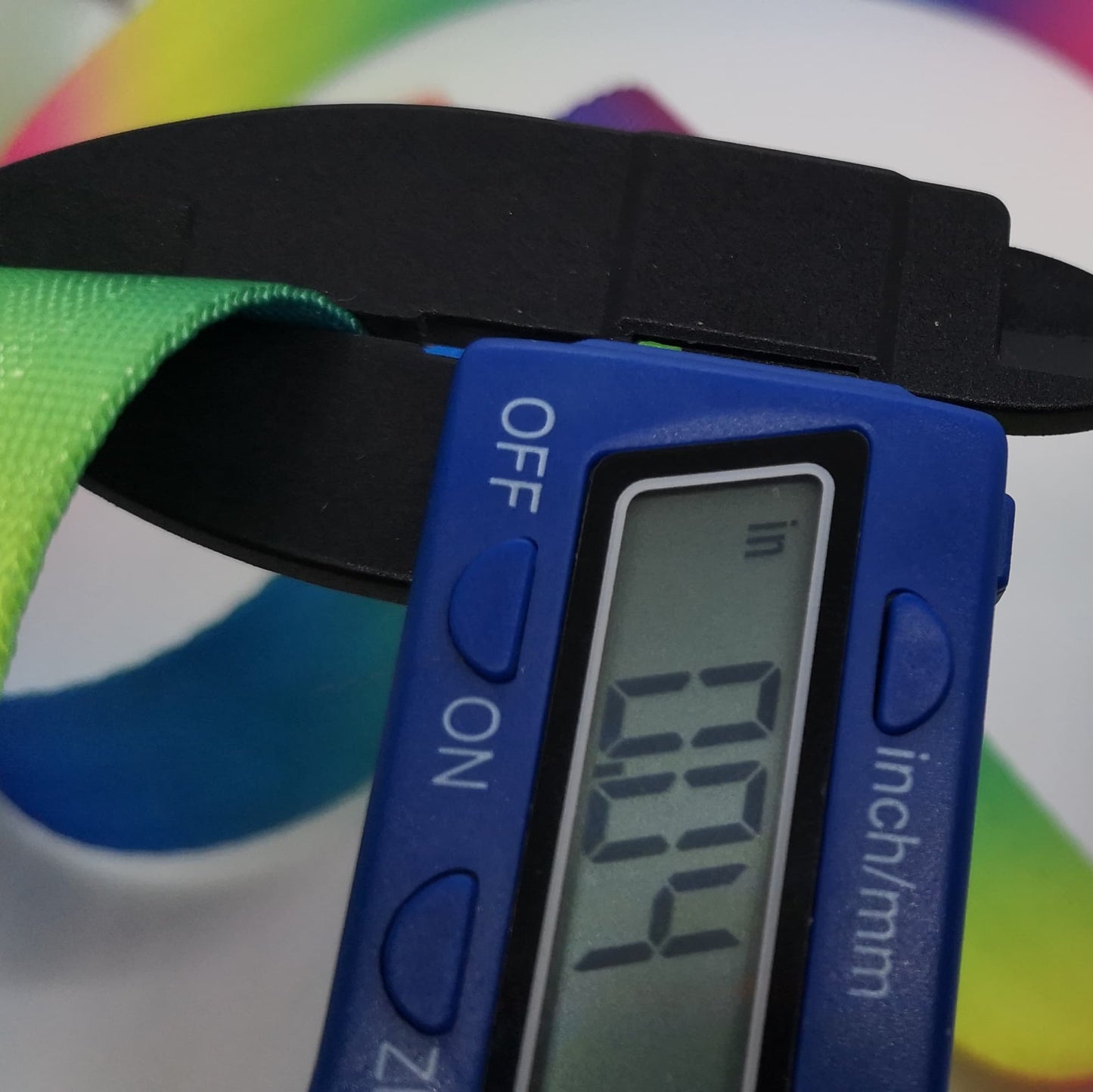 1" Wide Bright Rainbow Ombre Webbing