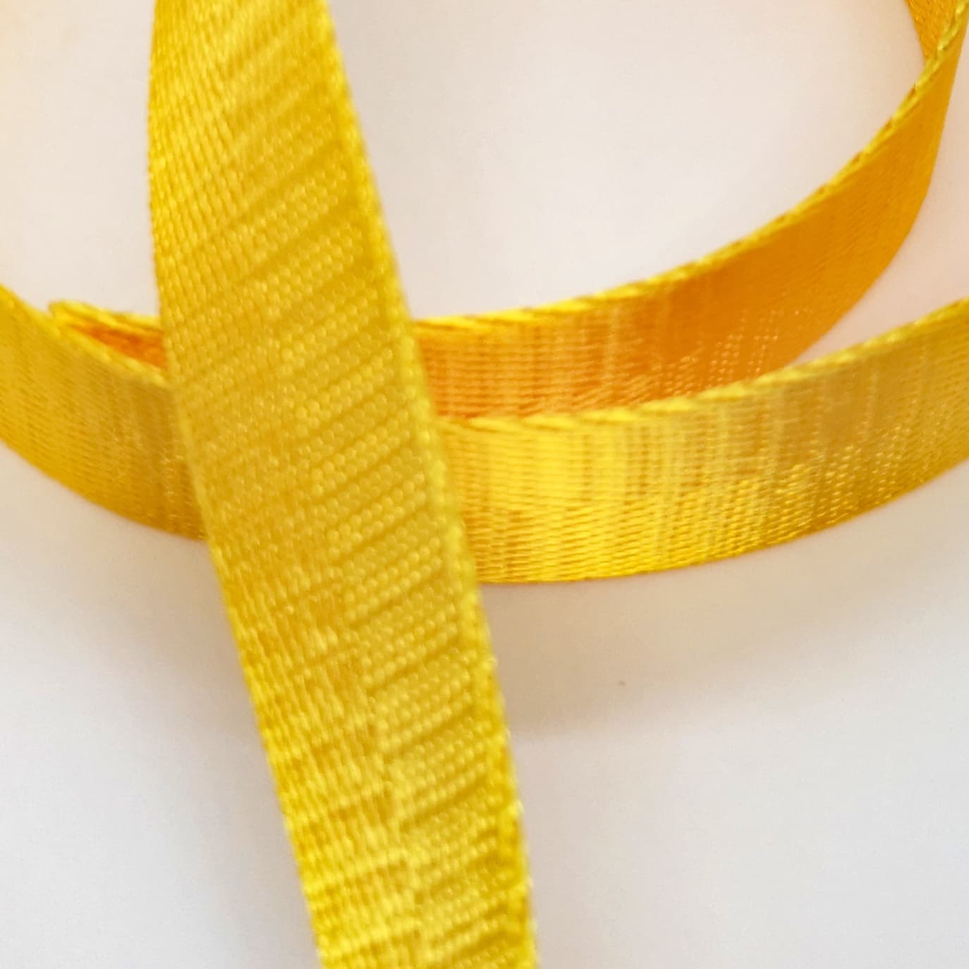 1" Wide Webbing -Solid Color - SUNSHINE YELLOW