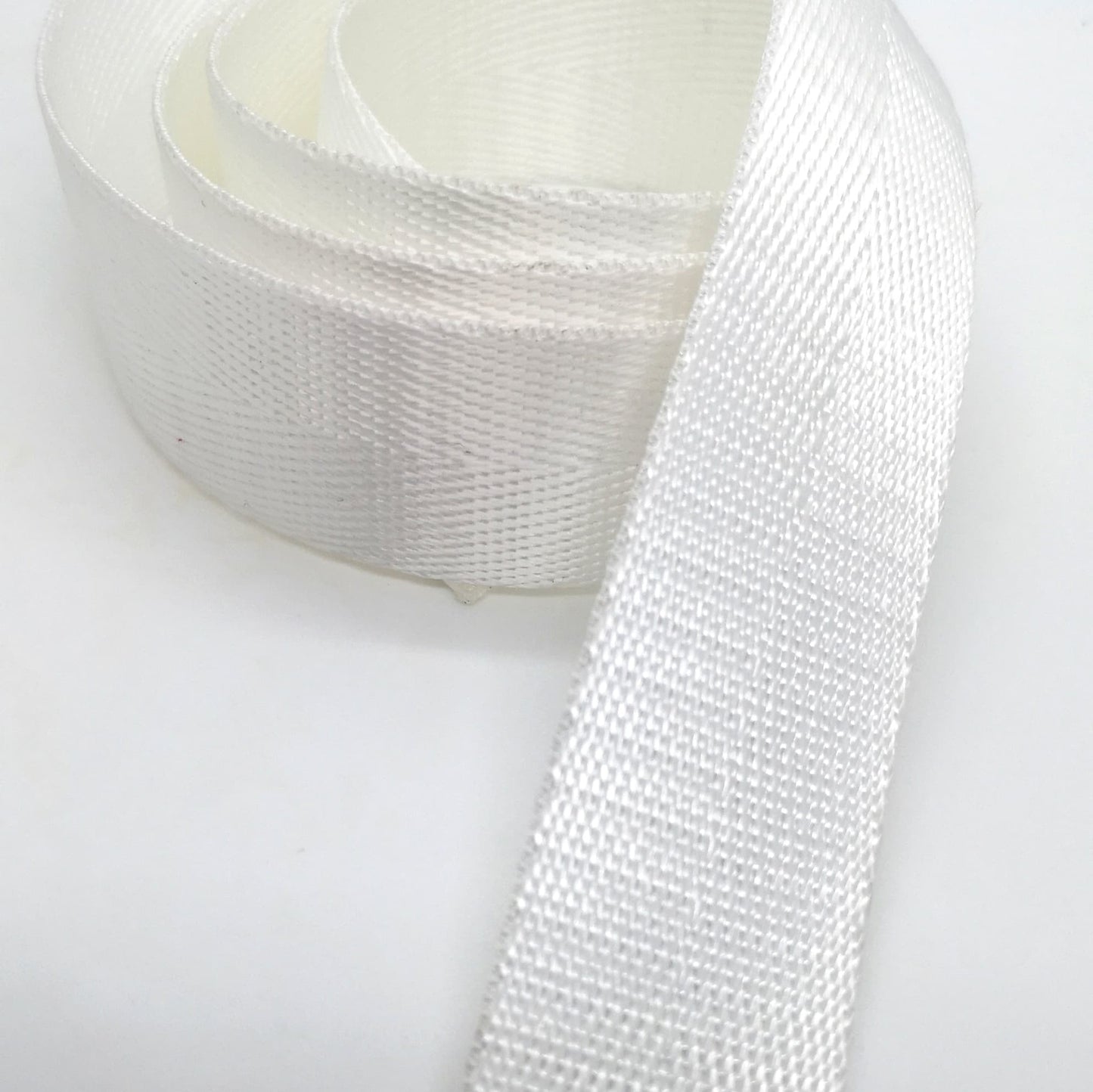 1" Wide Webbing -Solid Color - WHITE