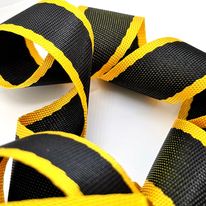 1" Wide Webbing Two Tone- Black and Yellow