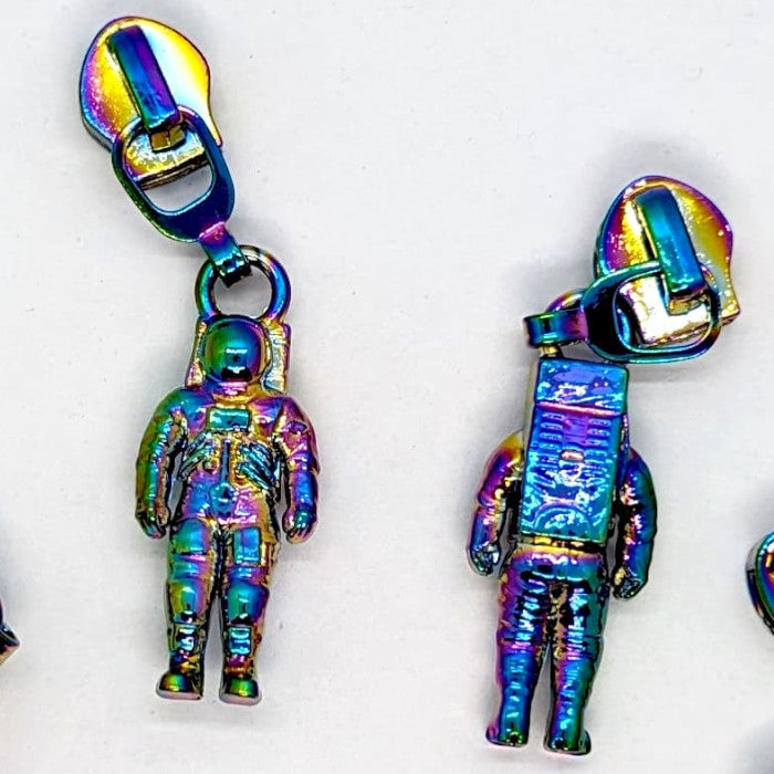 Rainbow Astronaut Zipper Pull 5 pack